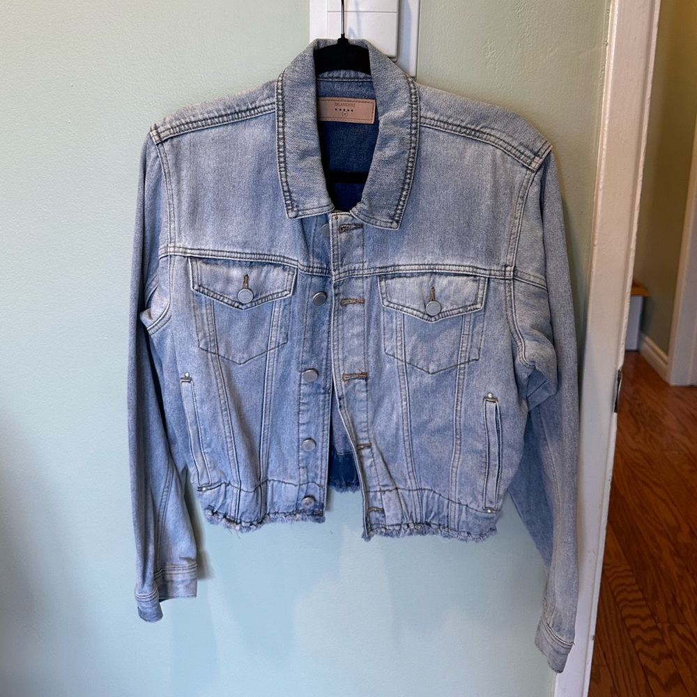 Blank NYC Light Wash Crop Denim Jacket